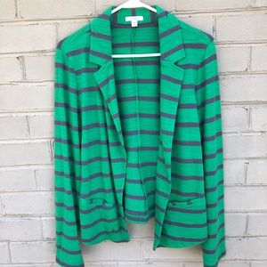 EUC Caslon Size M 100% Cotton Striped Blazer